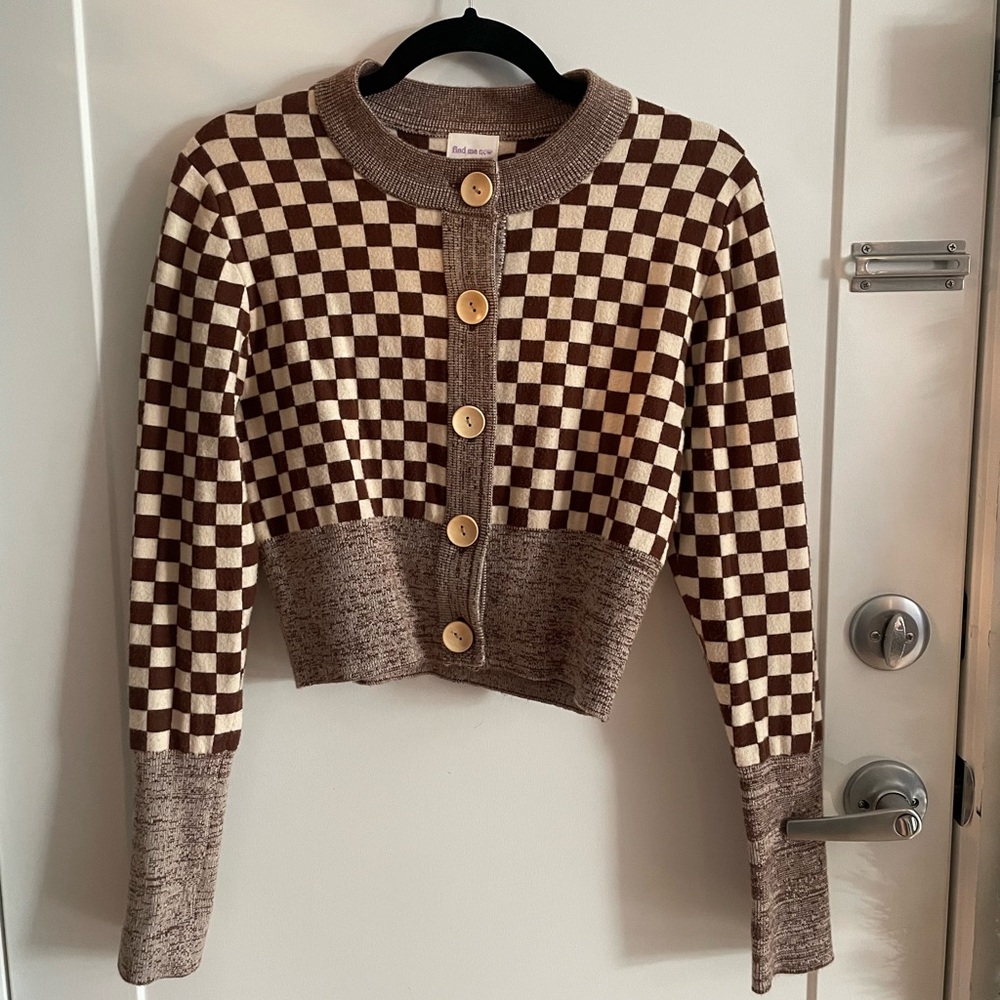 Find Me Now Checkered Cardigan